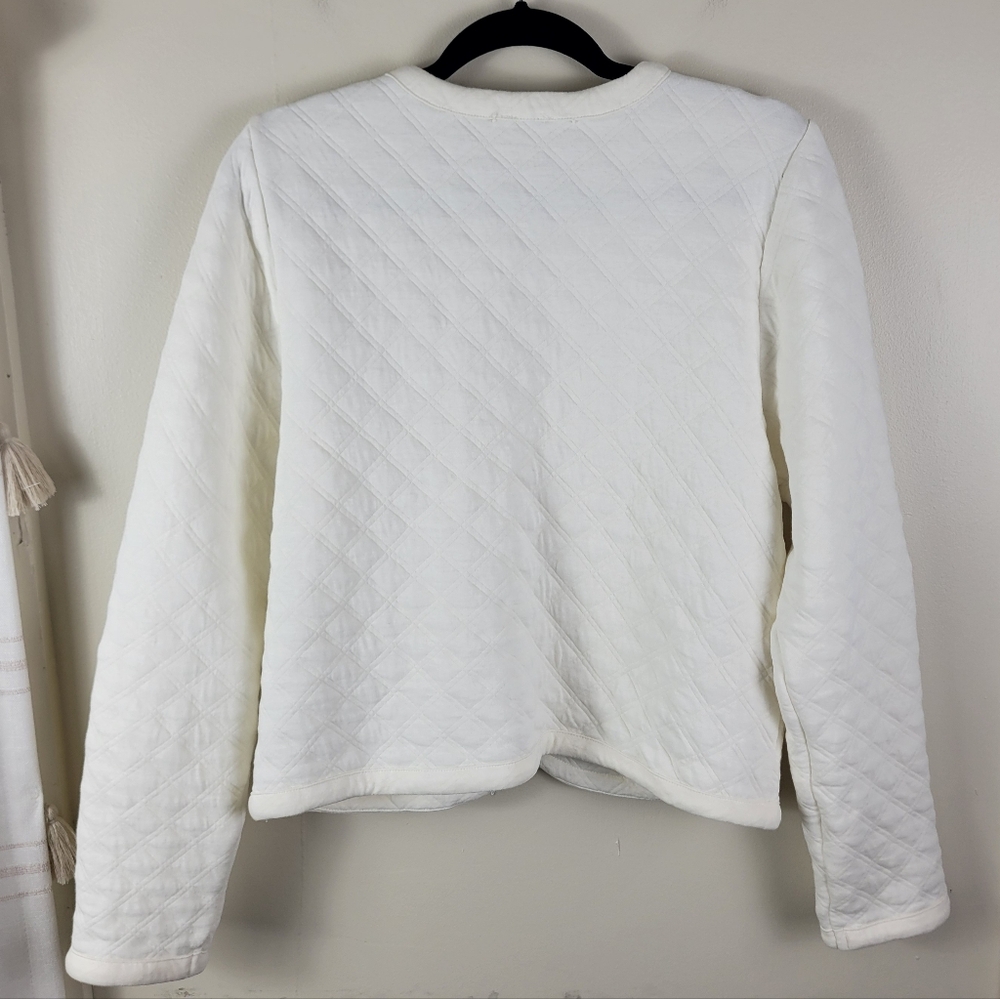 ๐J. Crew Ivory Quilted Jacket - Picture 4 of 11